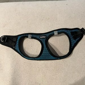 Small blue dog harness